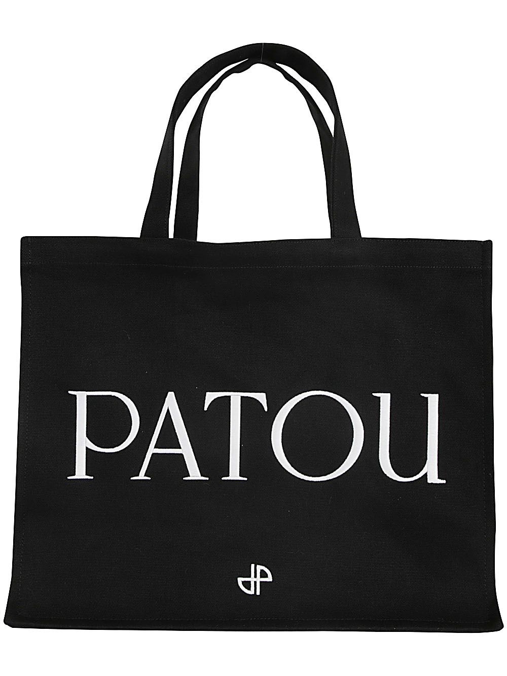 トートバッグ PATOU Black canvas small Tote Patou shopping bag Patou | Small Patou tote in cotton canvas