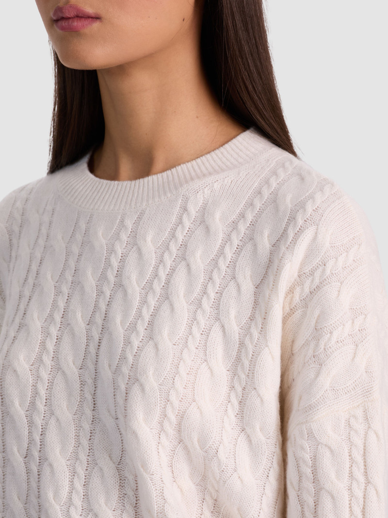 CECILIE CASHMERE CABLEKNIT PULLOVER 5