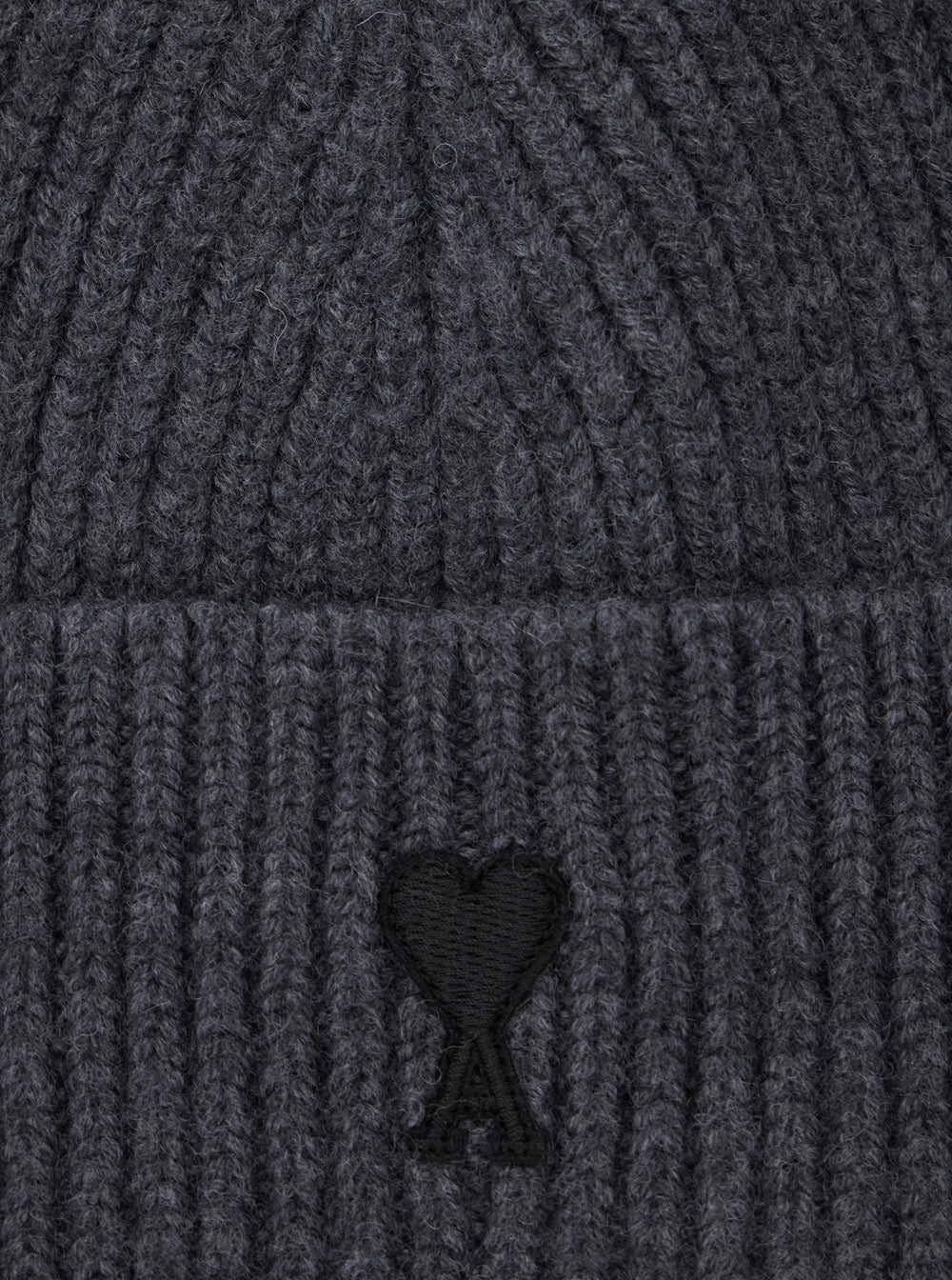Ami Paris Women Grey Beanie With Logo Patch In Wool Woman - 3