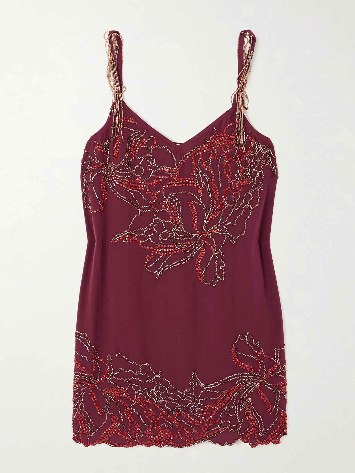 Crystal-embellished Silk-crepe Camisole - 1