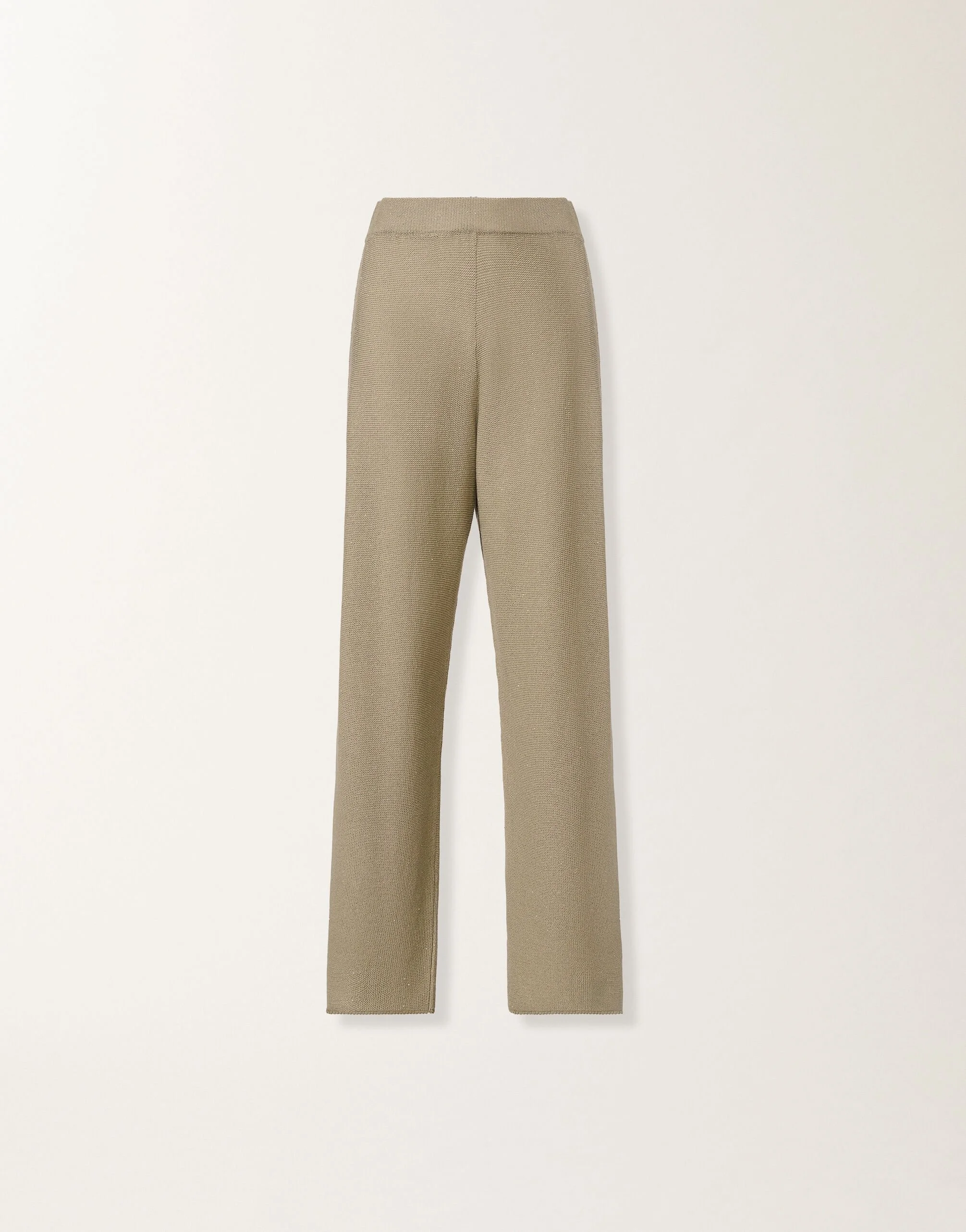 Cotton and linen pants with sequins - 1