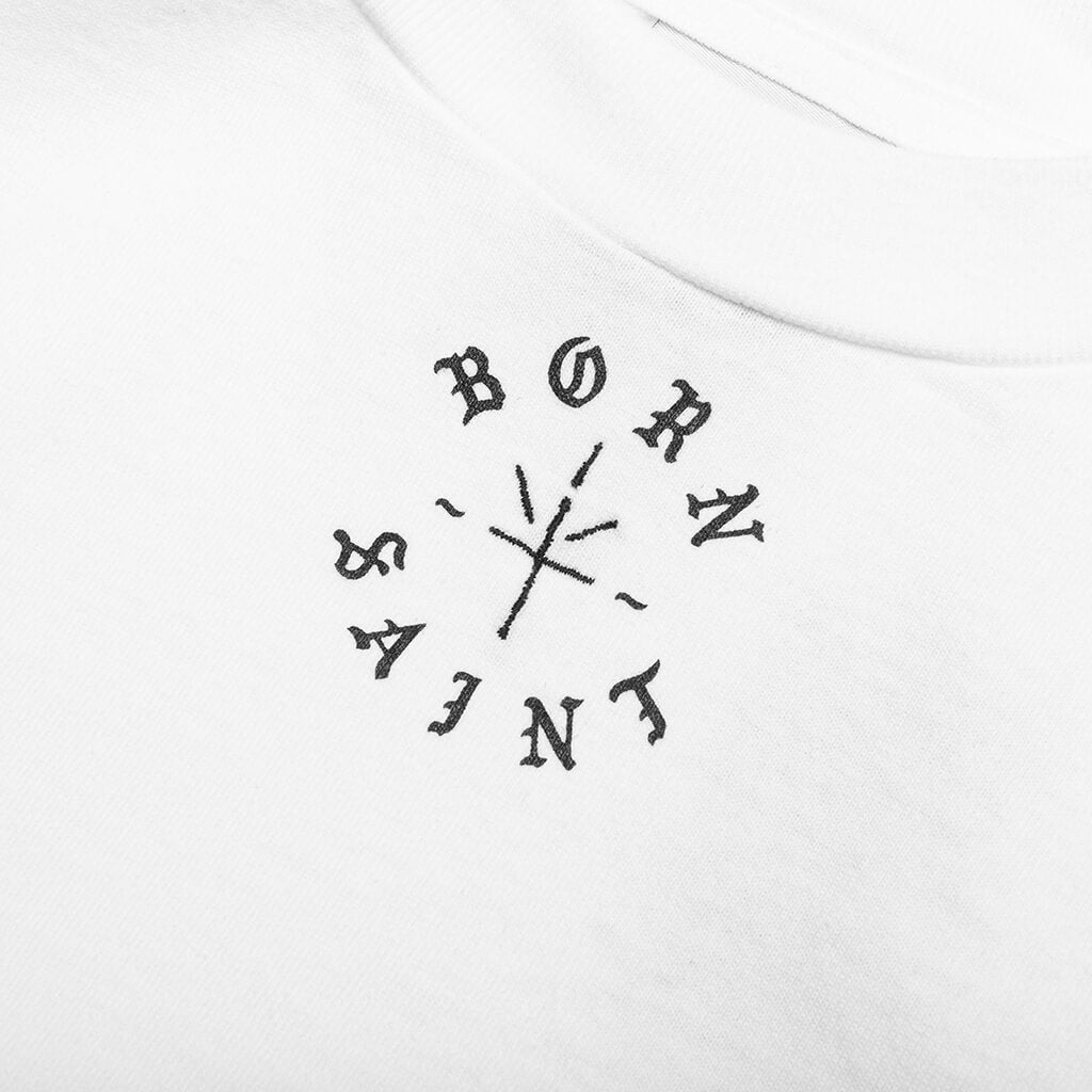 SAINT MICHAEL X BORN X RAISED BORN SAINT S/S TEE - WHITE - 3