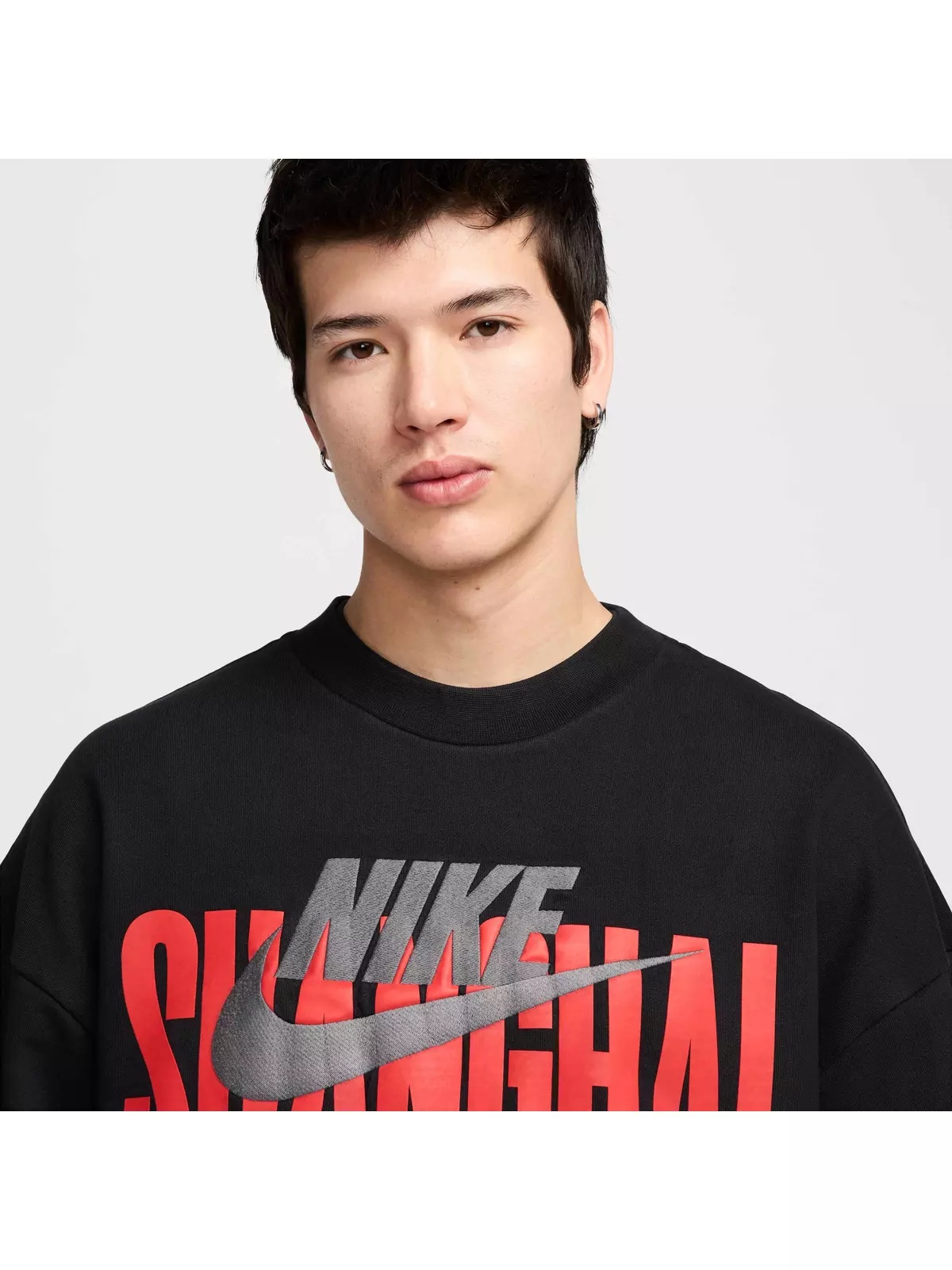 Air Men's "Shanghai" Fleece Crew -Black - 3