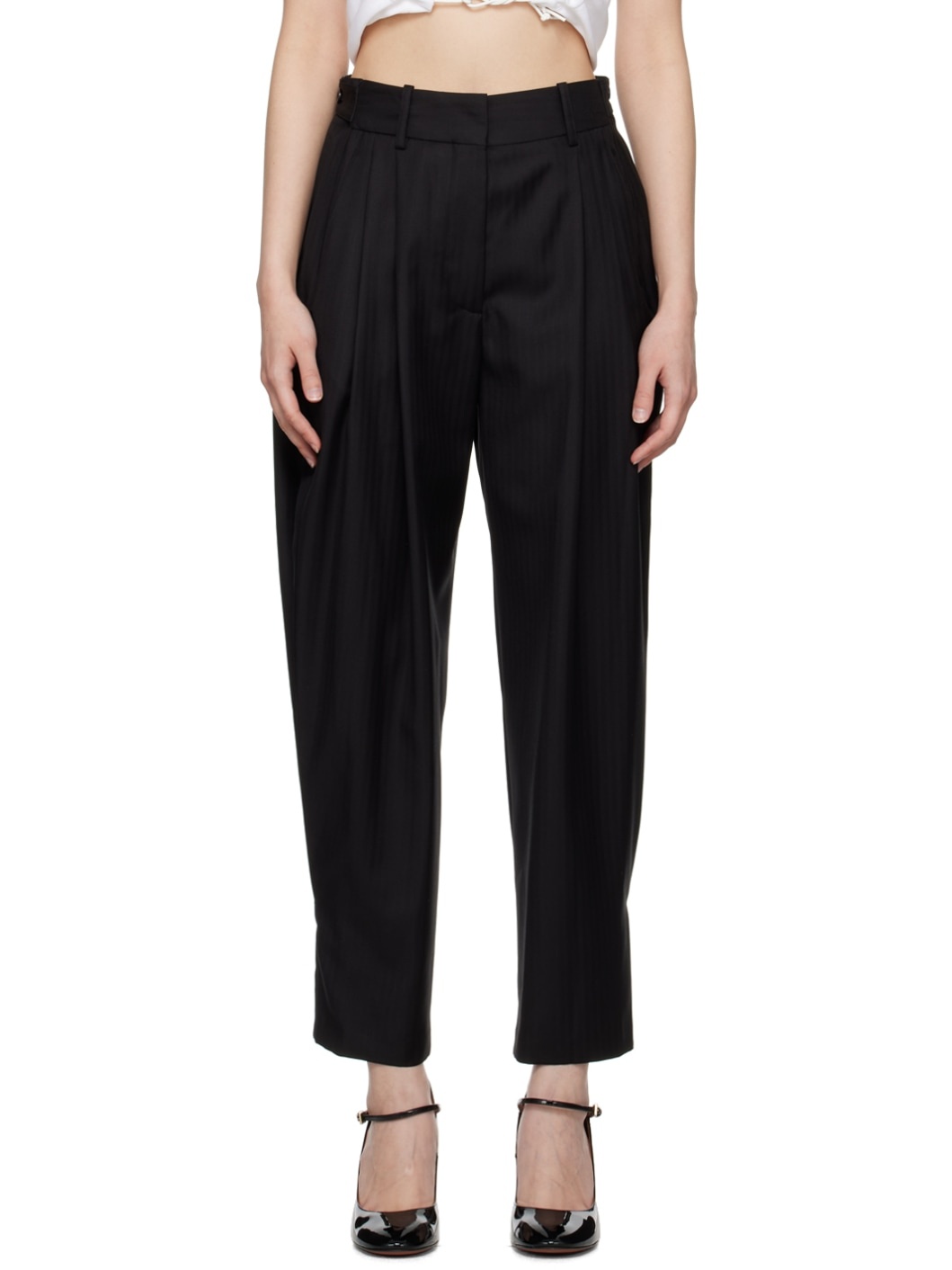 Black Loose Trousers - 1