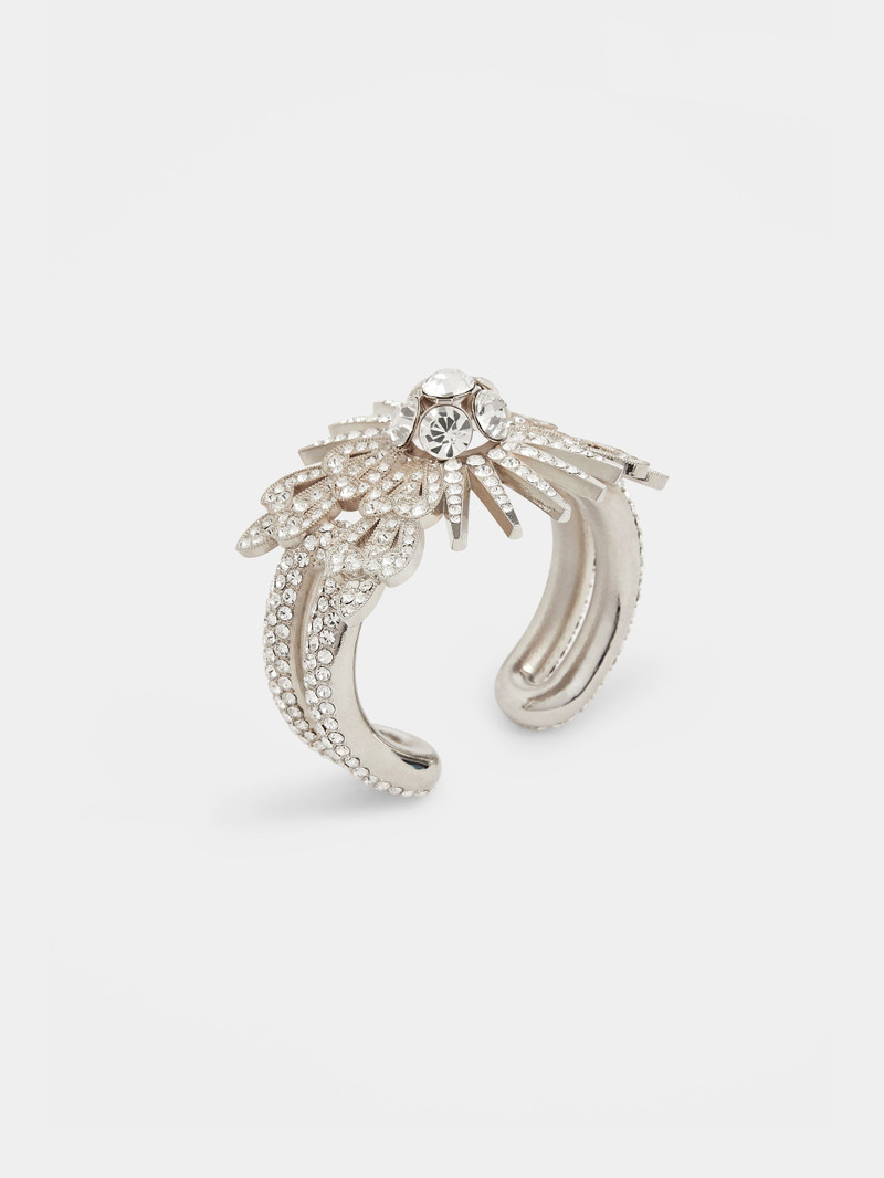 rabanne SILVER BRACELET WITH RHINESTONES AND ORNAMENT outlook