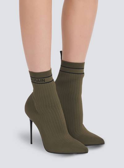 Balmain Stretch knit Skye ankle boots outlook