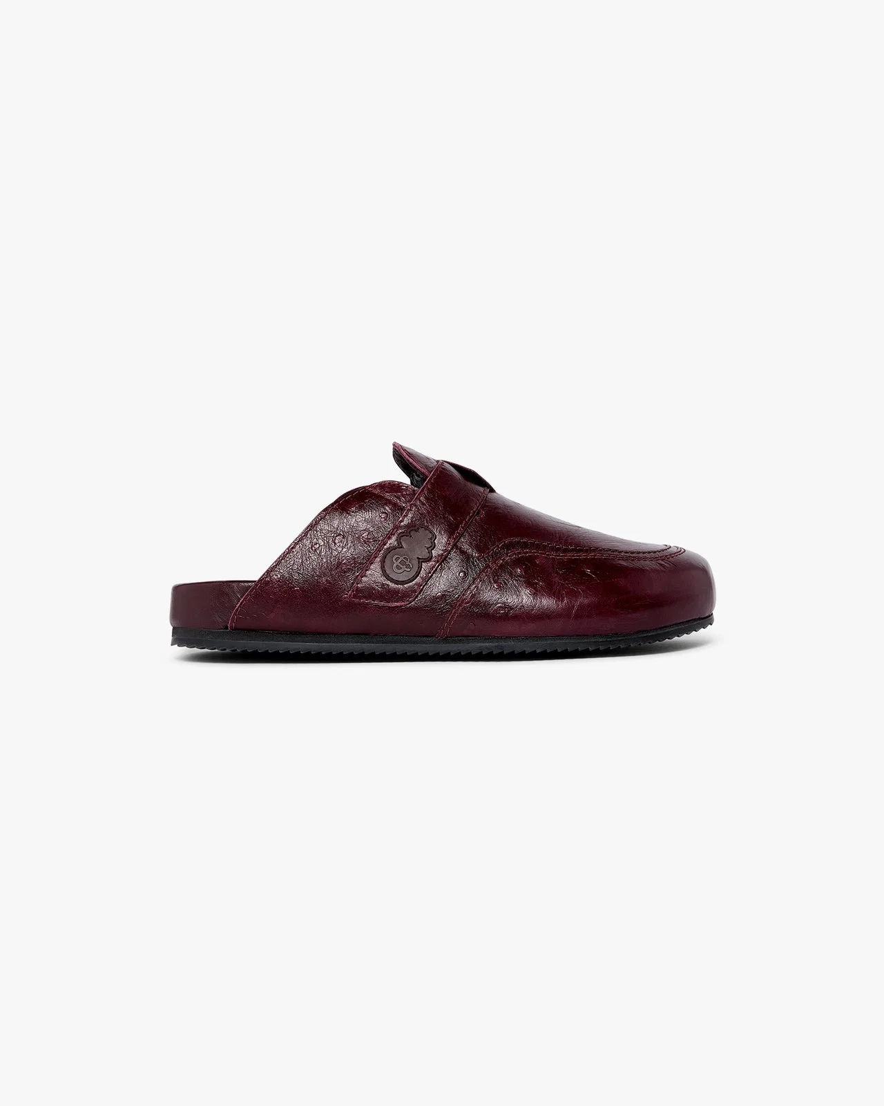Burgundy Leather Outdoor Mule | Casablanca Paris - 1