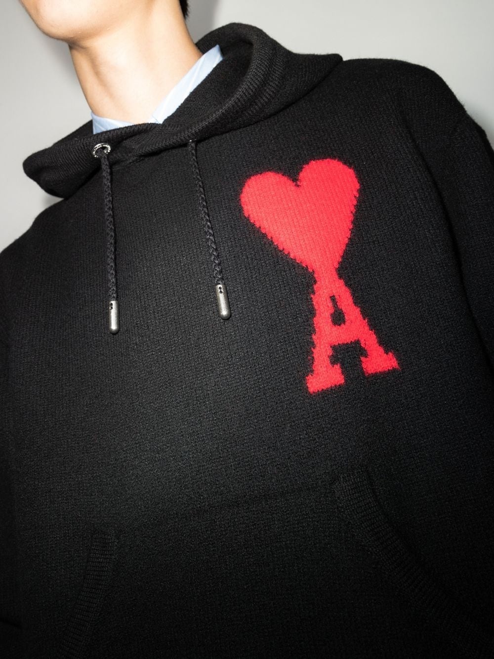 Ami de Coeur intarsia knitted hoodie - 4