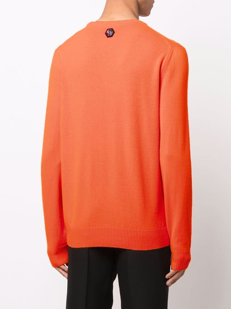 Skull print crewneck sweater 4