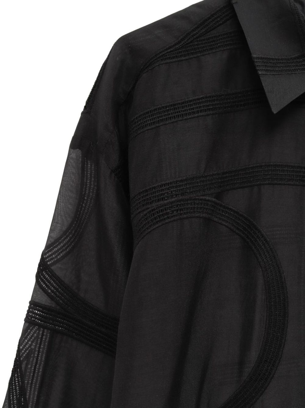 geometric-embroidered shirt - 3