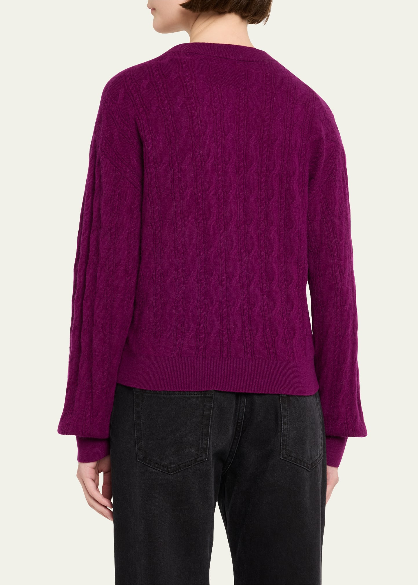 Cashmere Cable Collegiate Sweater - 3