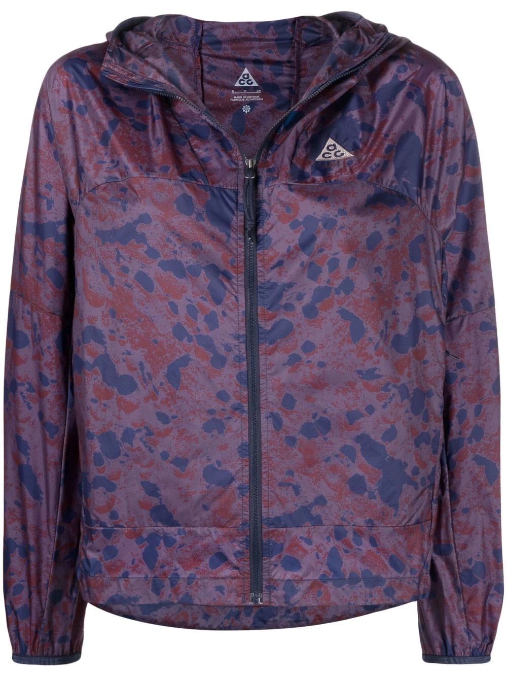 abstract-pattern print sweatjacket - 1