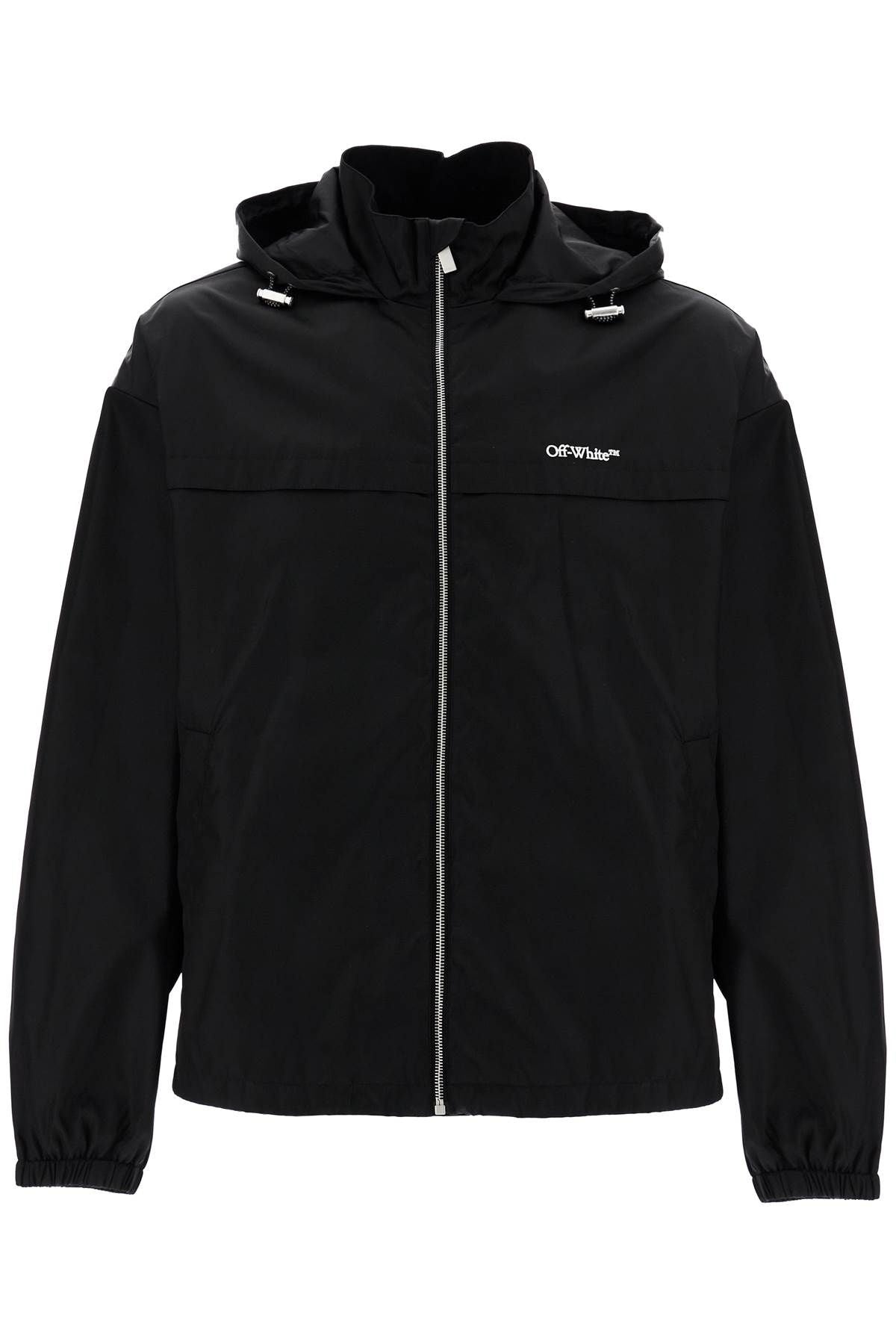 BOXY WINDBREAKER JACKET WITH HOOD - 1