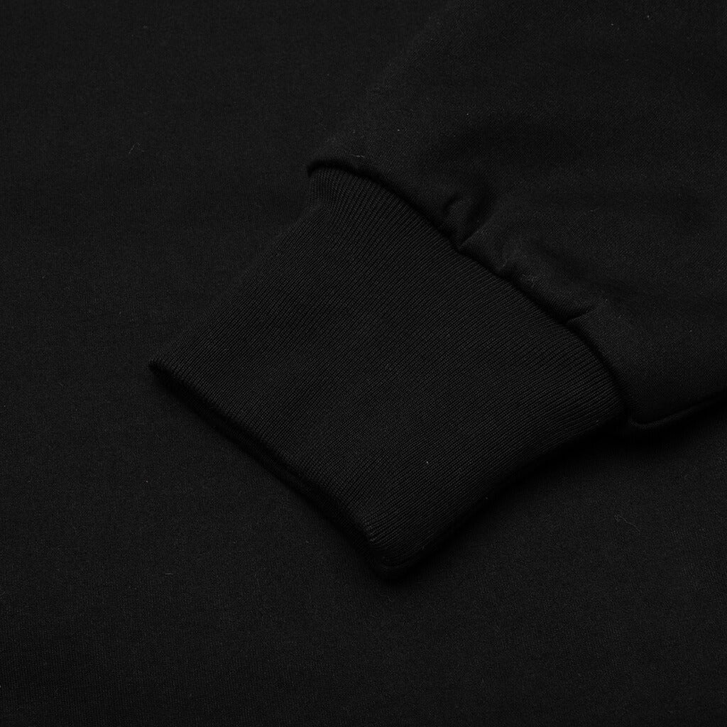 COLLEGE PUFFY RELAXED FIT PULLOVER HOODIE - BLACK - 4