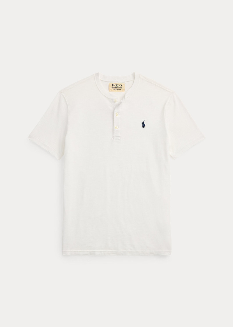Slub Jersey Short-Sleeve Henley Shirt 1