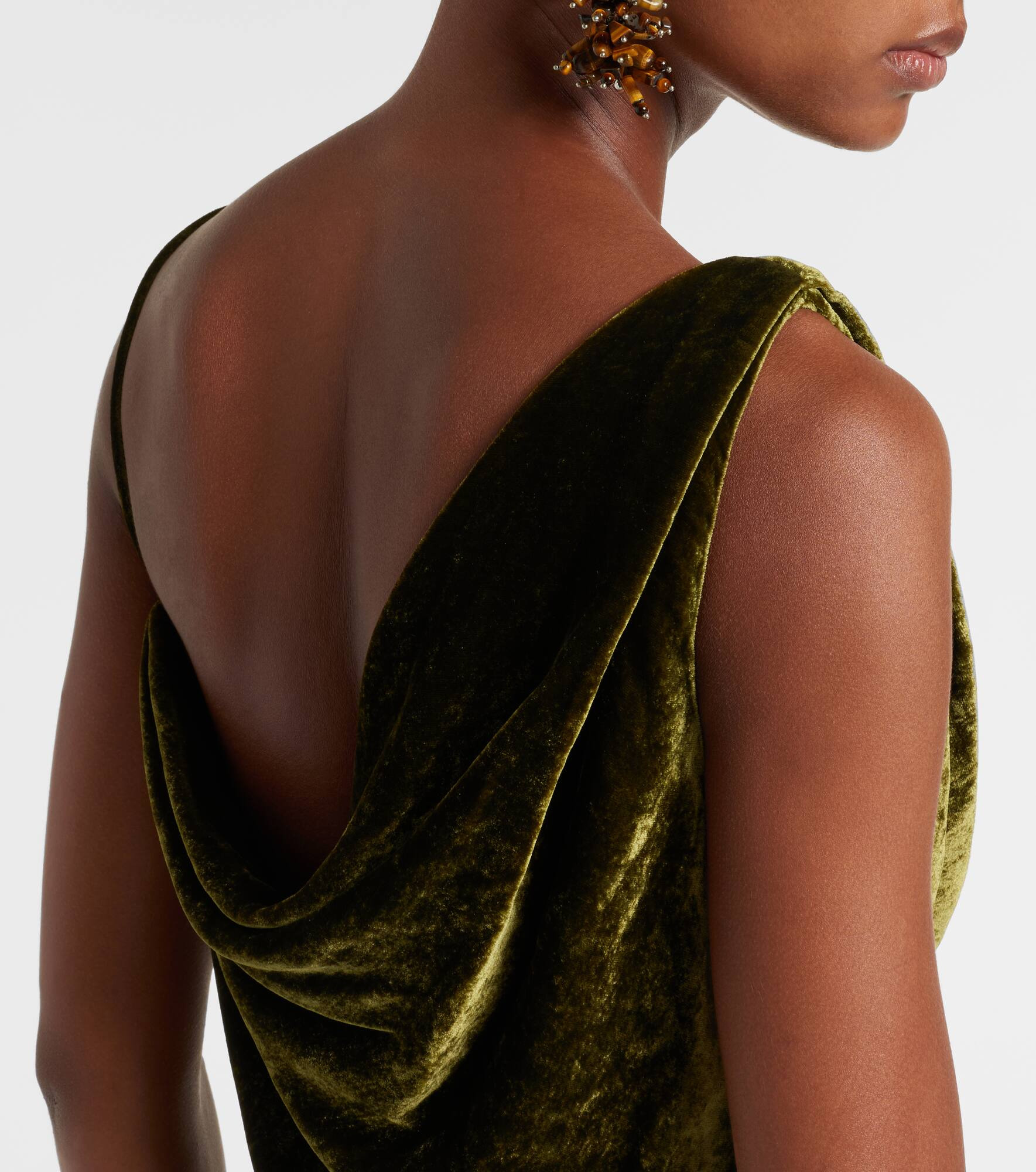 Draped velvet top - 5