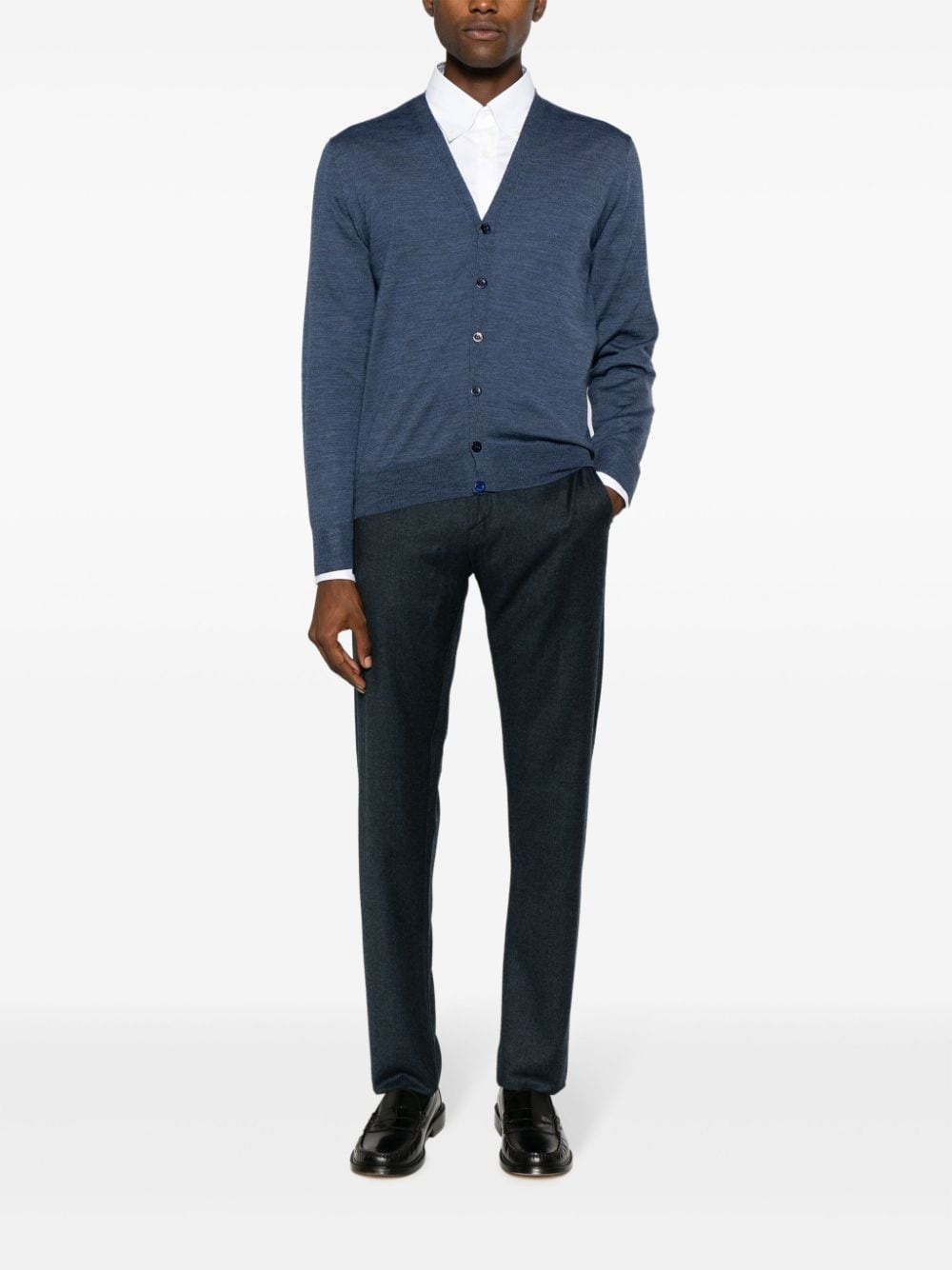 drawstring-waist wool trousers - 2