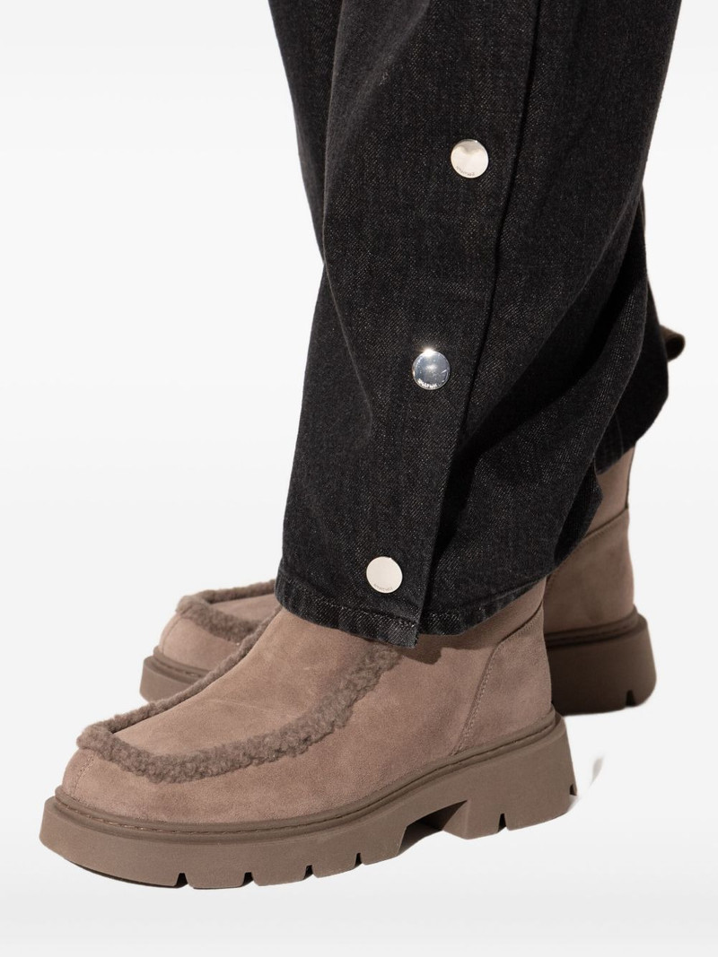 shearling-trim ankle boots 5
