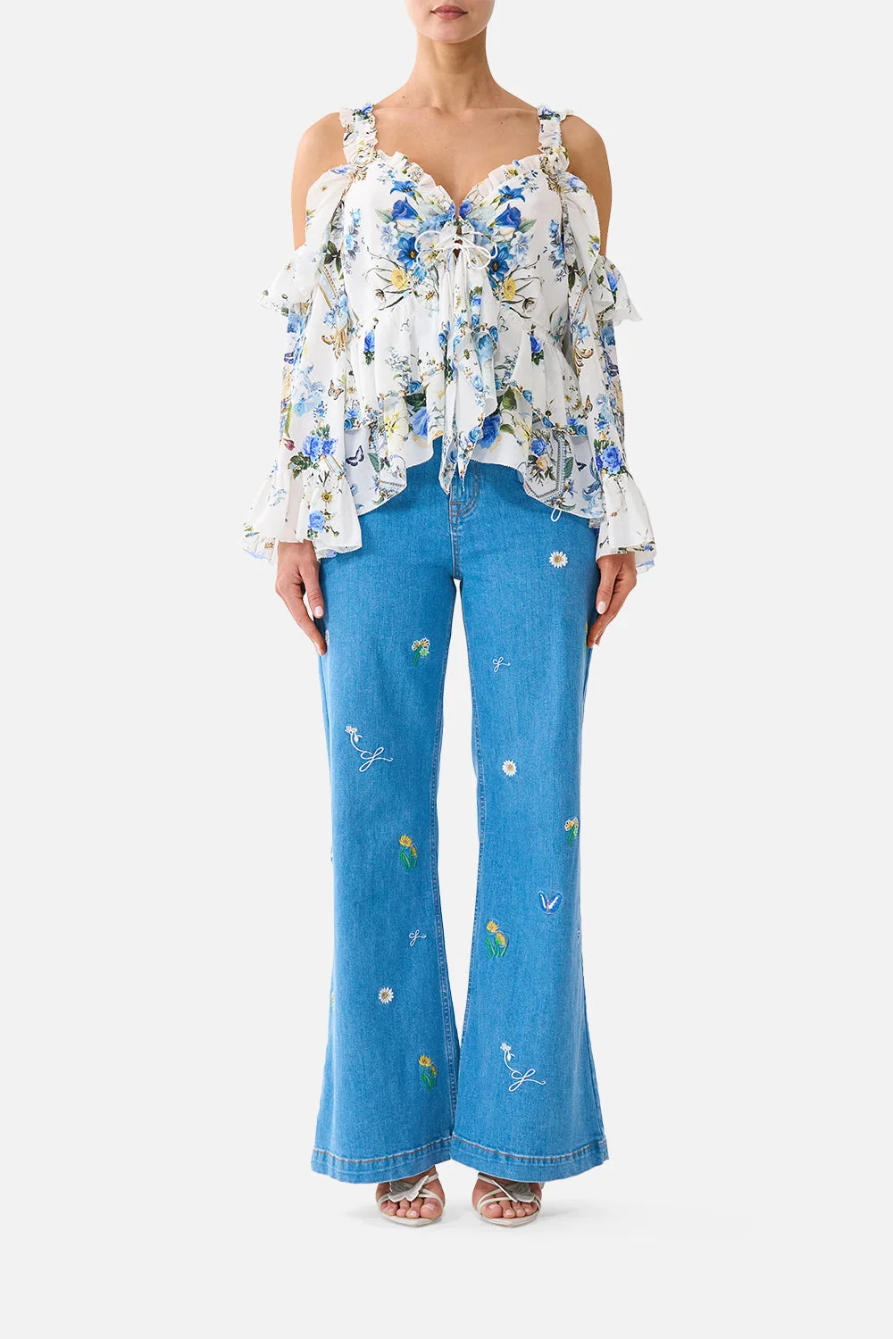 JENNA HIGH WAISTED FLARE DENIM - 1