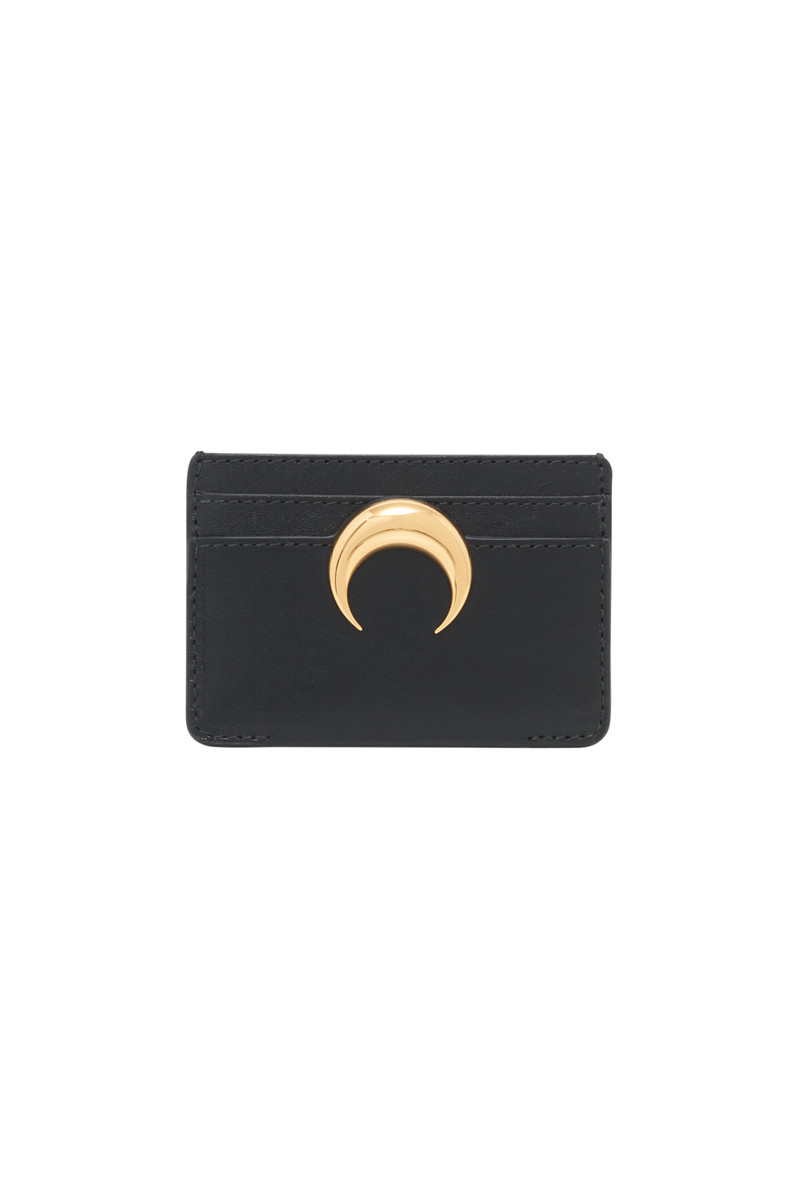 Moonogram Embossed Leather Moon Charm Card Holder 1