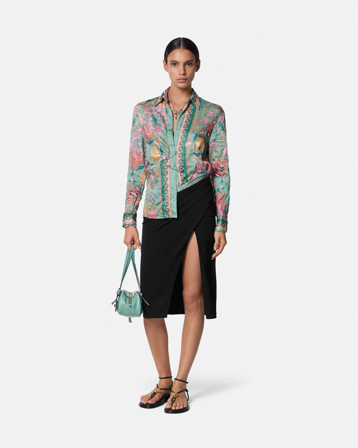 Safety Pin Underwater Barocco Draped Shirt - 2