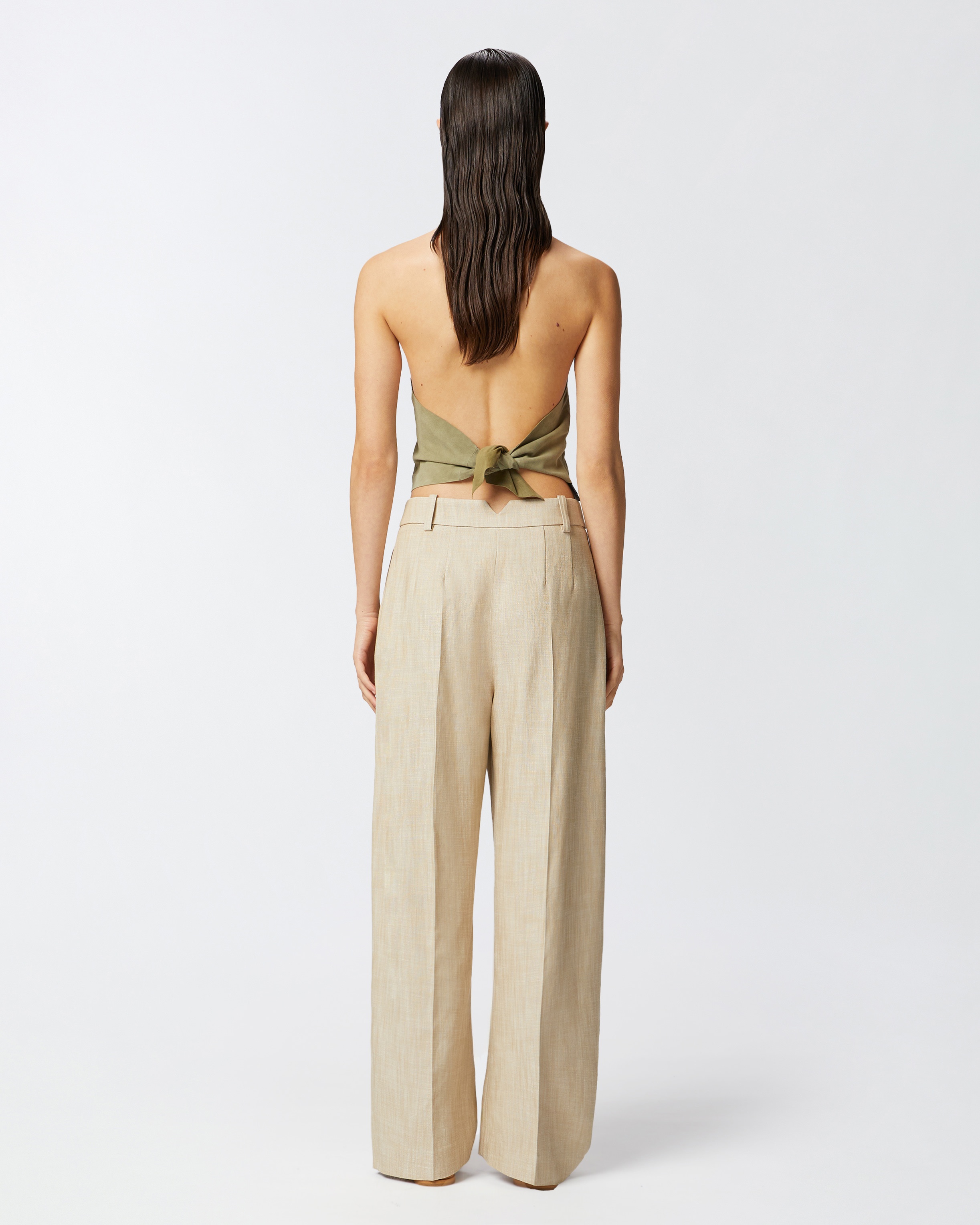 WIDE TROUSERS WITH CANVAS PLEATS - 4
