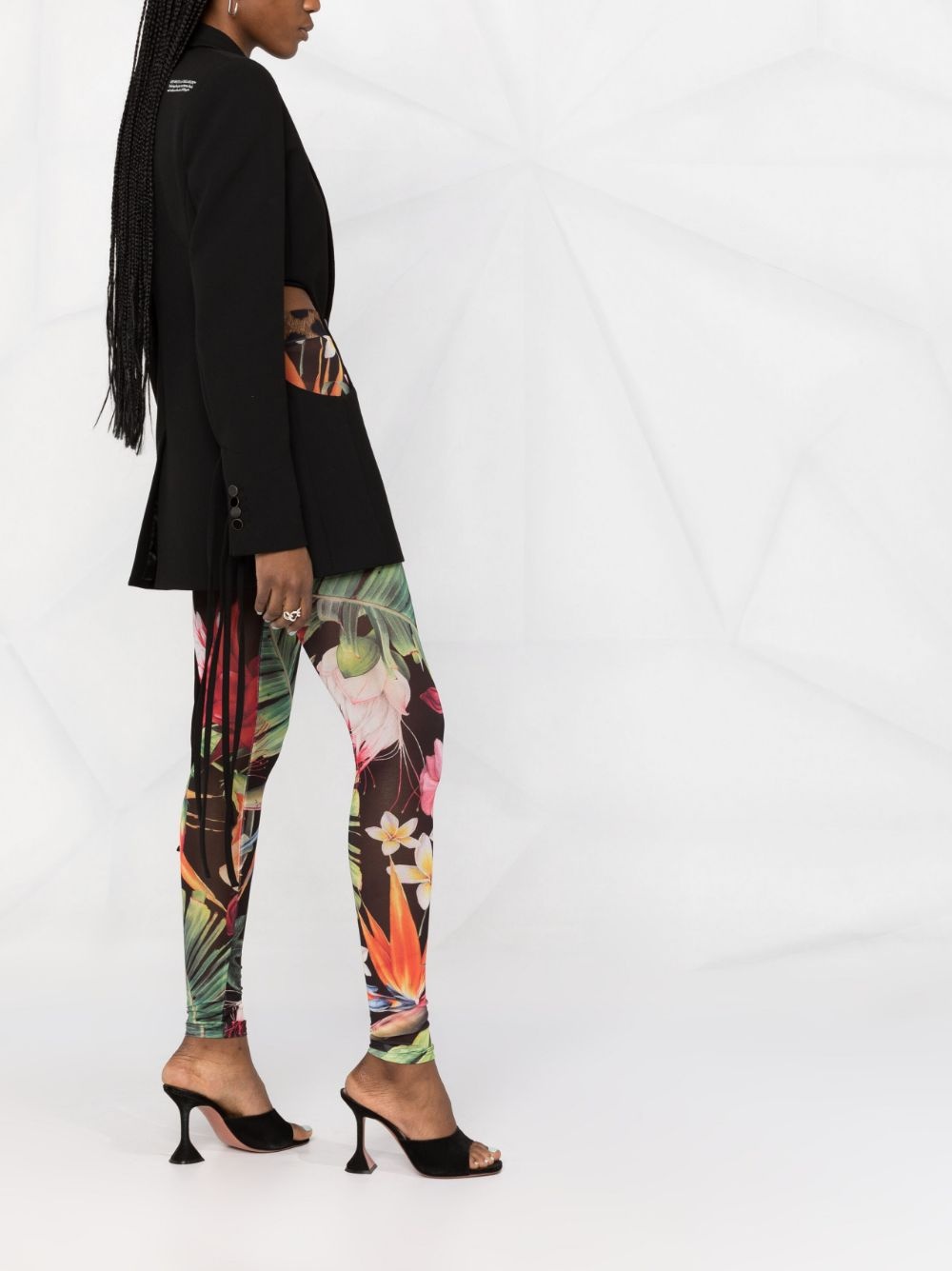 floral-print leggings - 4