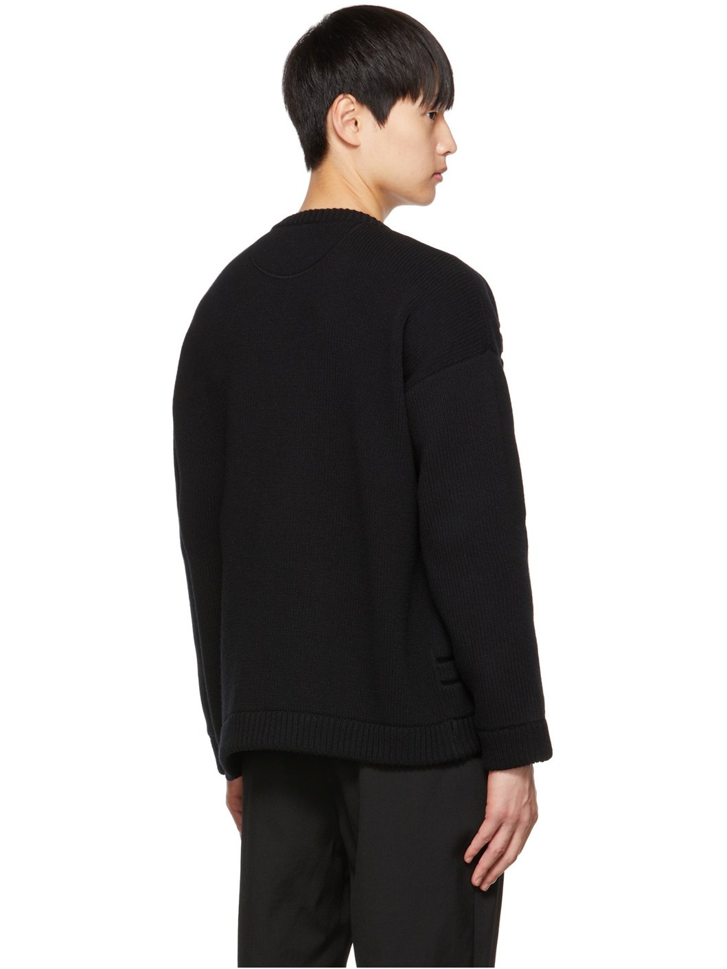 Black Cut-Out Sweater - 3