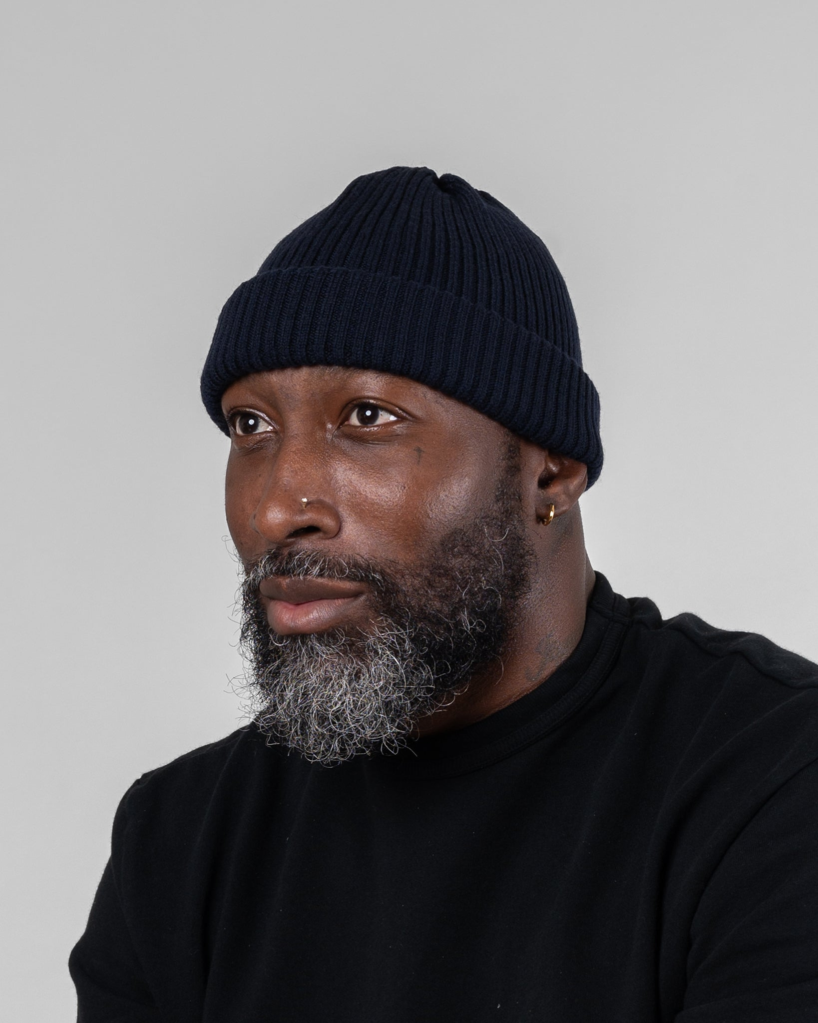 ROT-5078-NAV ROTOTO - Extra Fine Merino Hat - Navy Blue - 2
