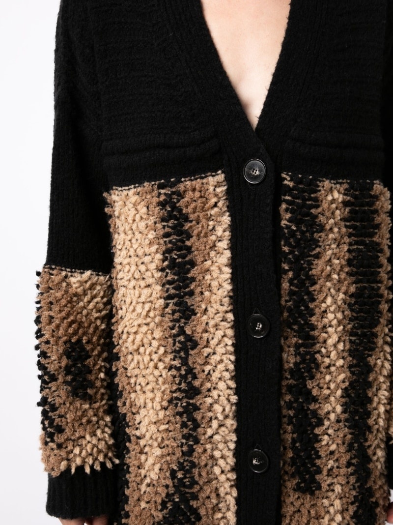 V-neck knitted cardigan - 5