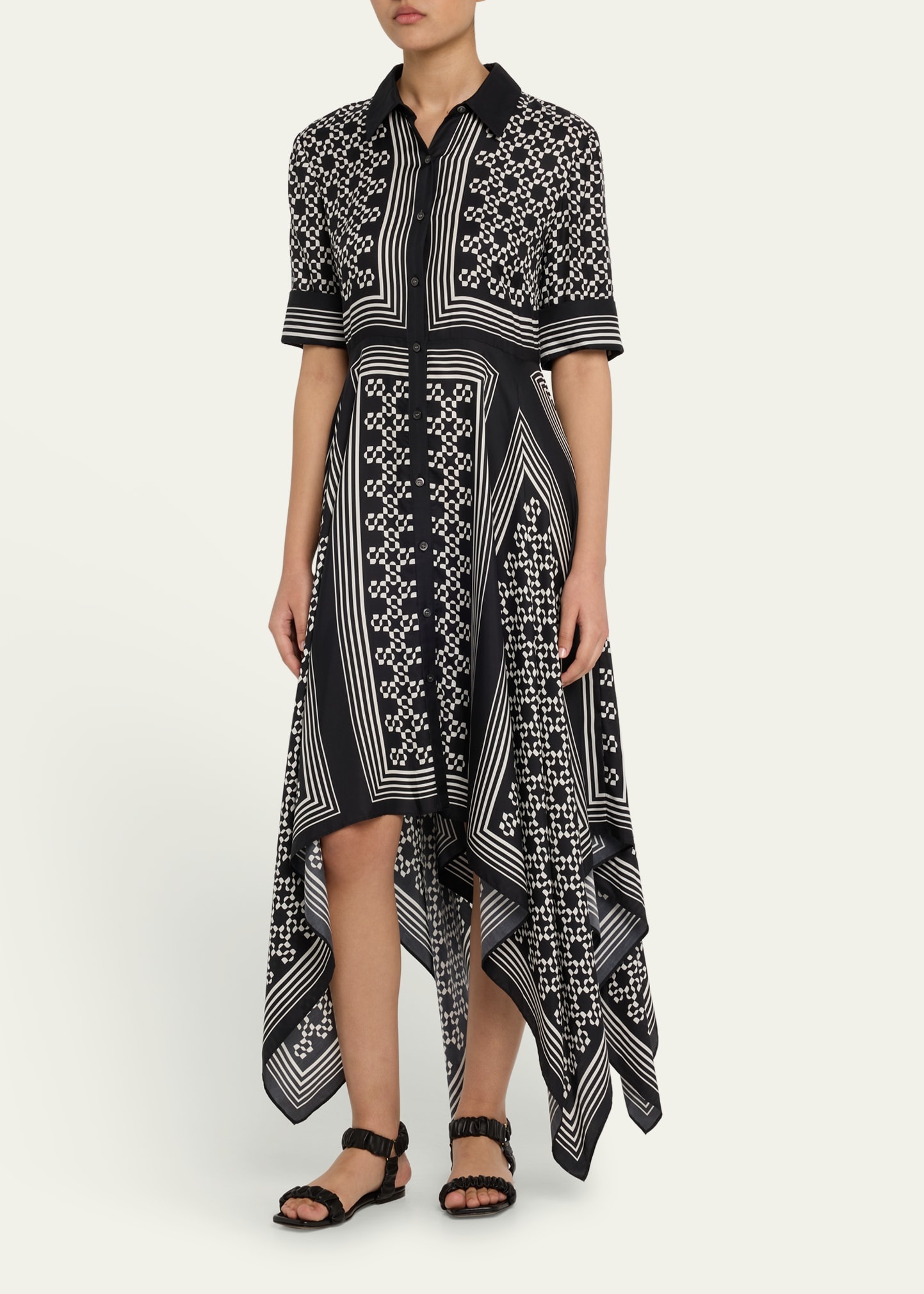 Abrielle Handkerchief Midi Dress - 4
