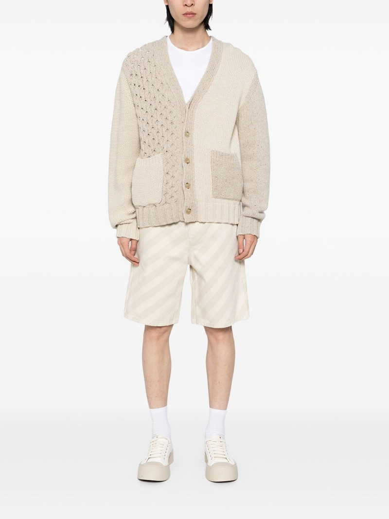 Marni striped denim shorts outlook