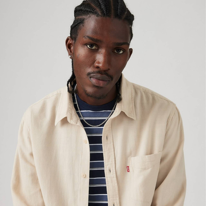 SUNSET ONE POCKET COTTON LINEN STANDARD FIT SHIRT 5