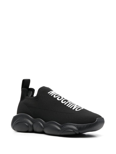 Moschino logo-lettering low-top sneakers outlook