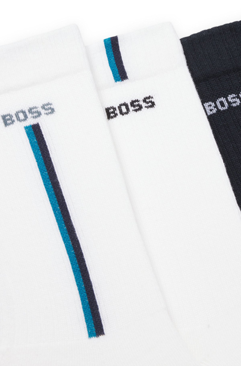 BOSS THREE-PACK OF SHORT-LENGTH SOCKS WITH LOGO DETAILS outlook