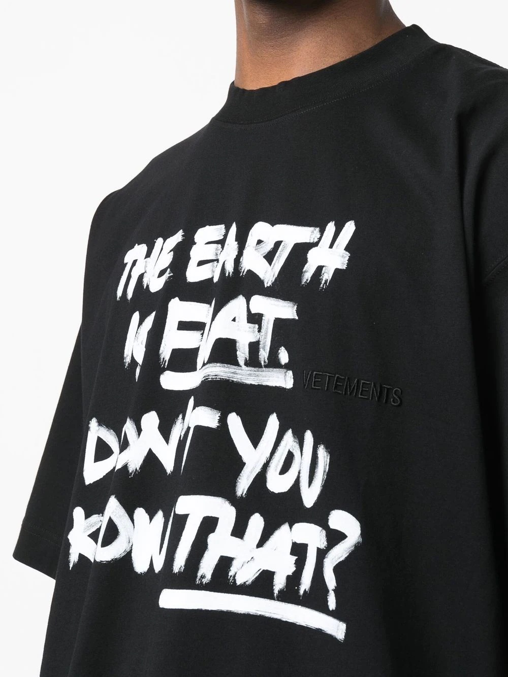 slogan-print oversized T-shirt - 6