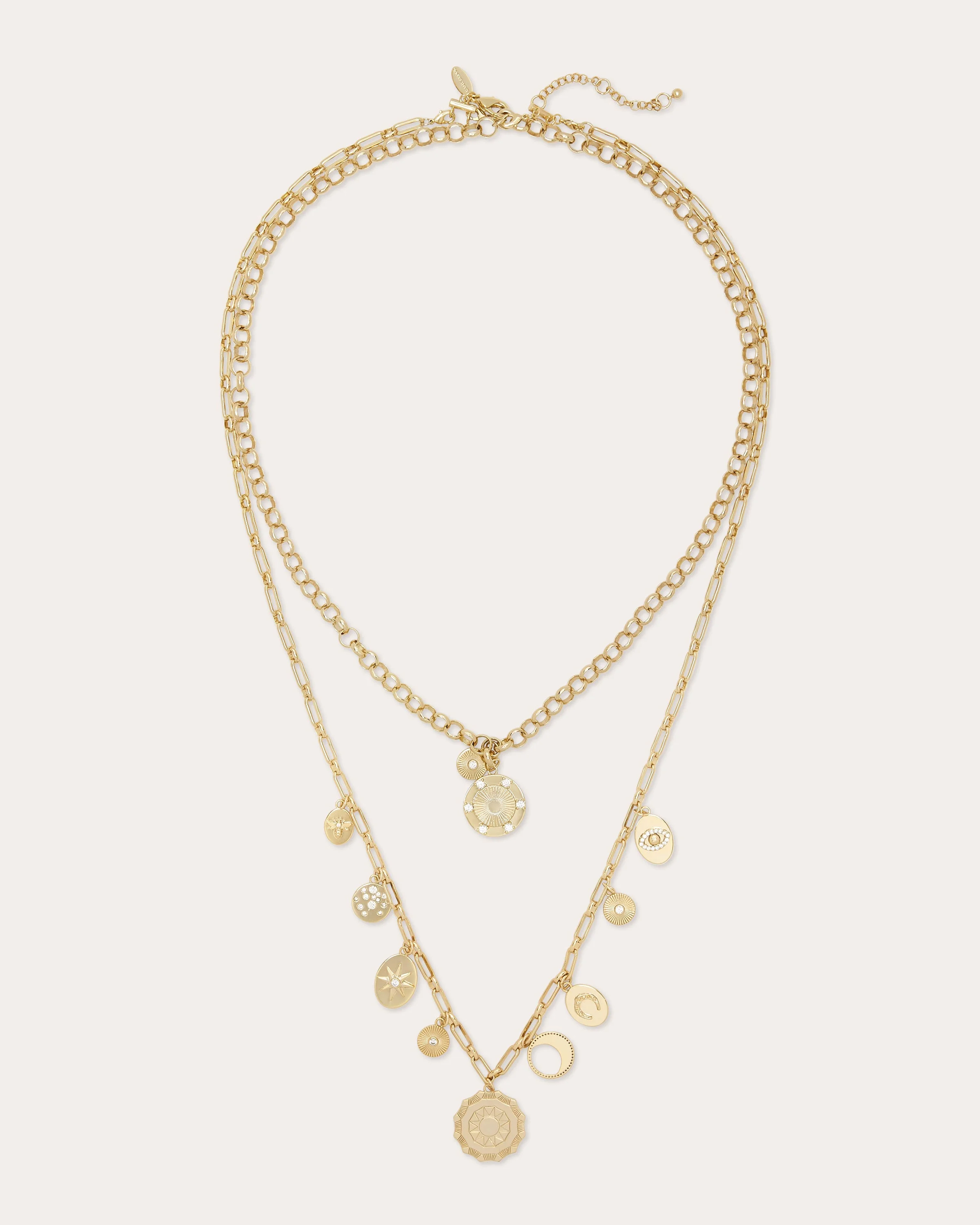 Susana Pave Charm Layered Necklace - 1