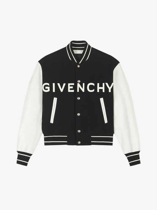 GIVENCHY BOMBER IN WOOL AND LEATHER - 4