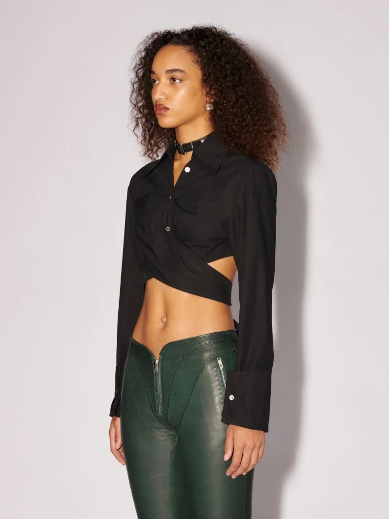 WRAPPED CROP SHIRT - 5