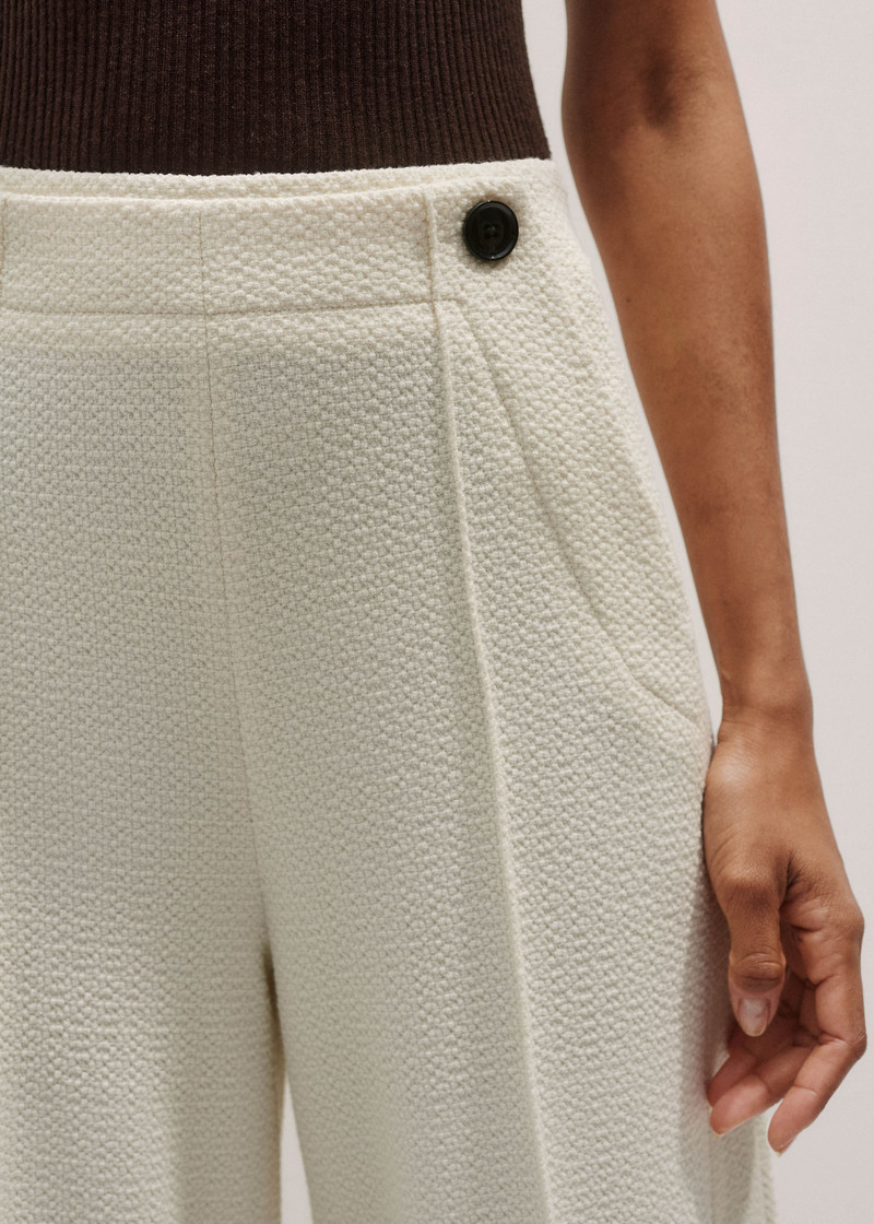 Textured High Waist Culotte Pant 5