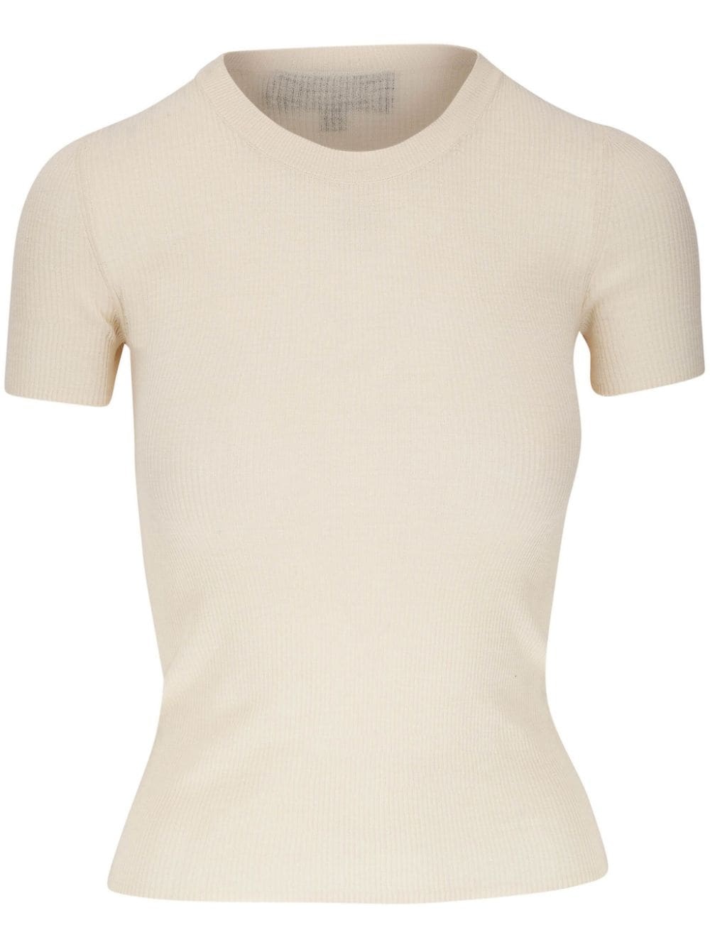 Hettie ribbed silk T-shirt - 1