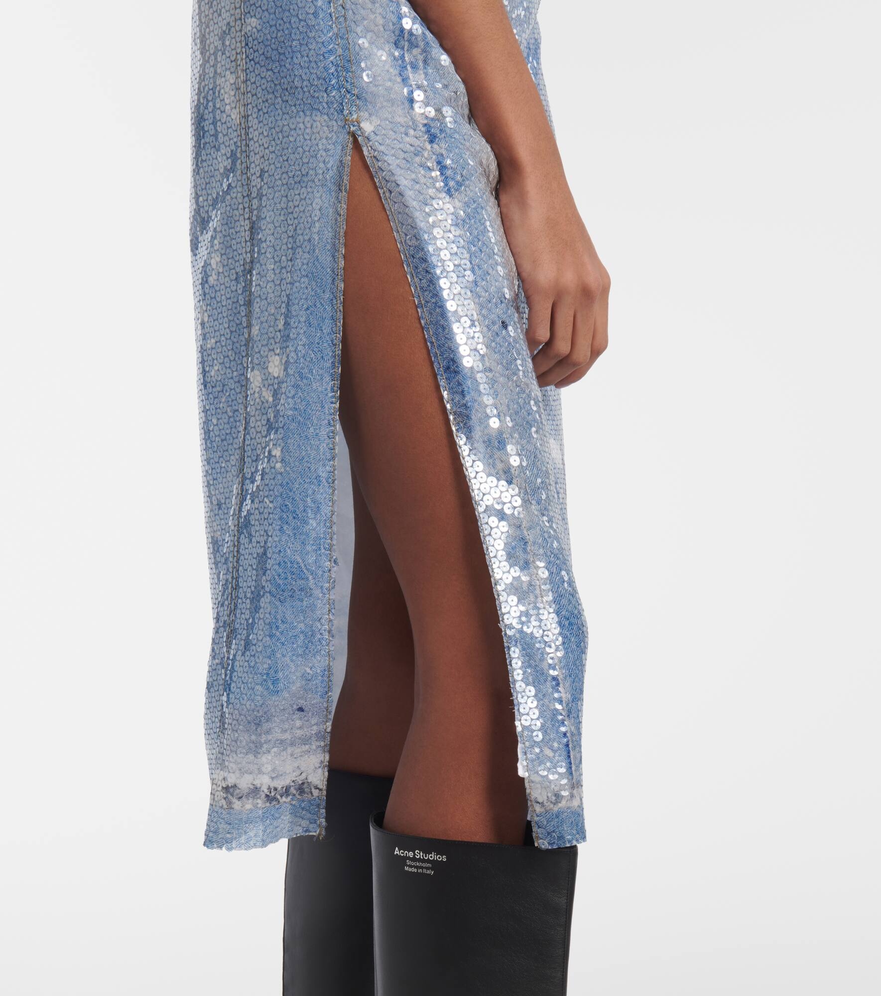 Sequined printed midi dress - 5