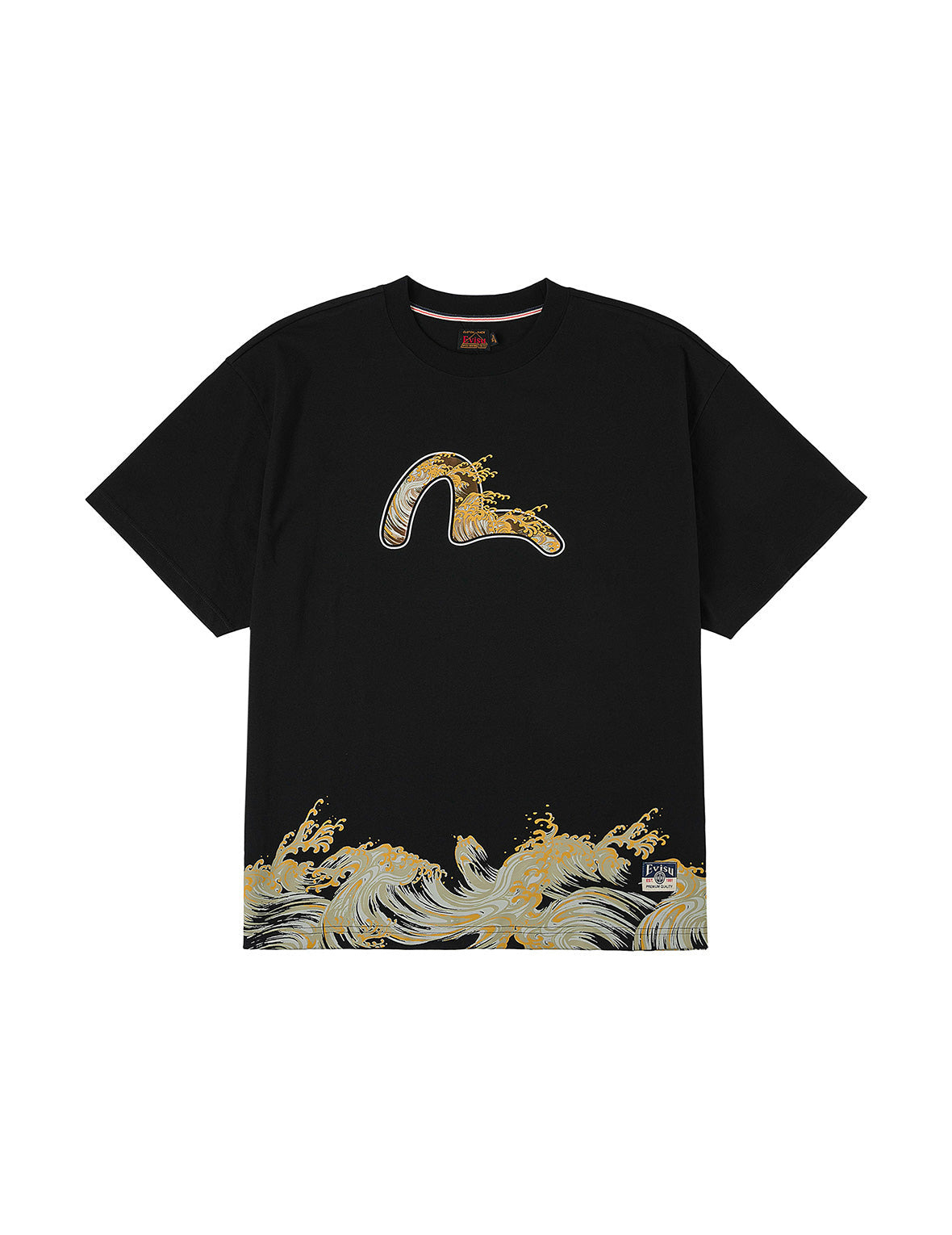 Seagull and Wave Print Relax Fit T-Shirt - 9