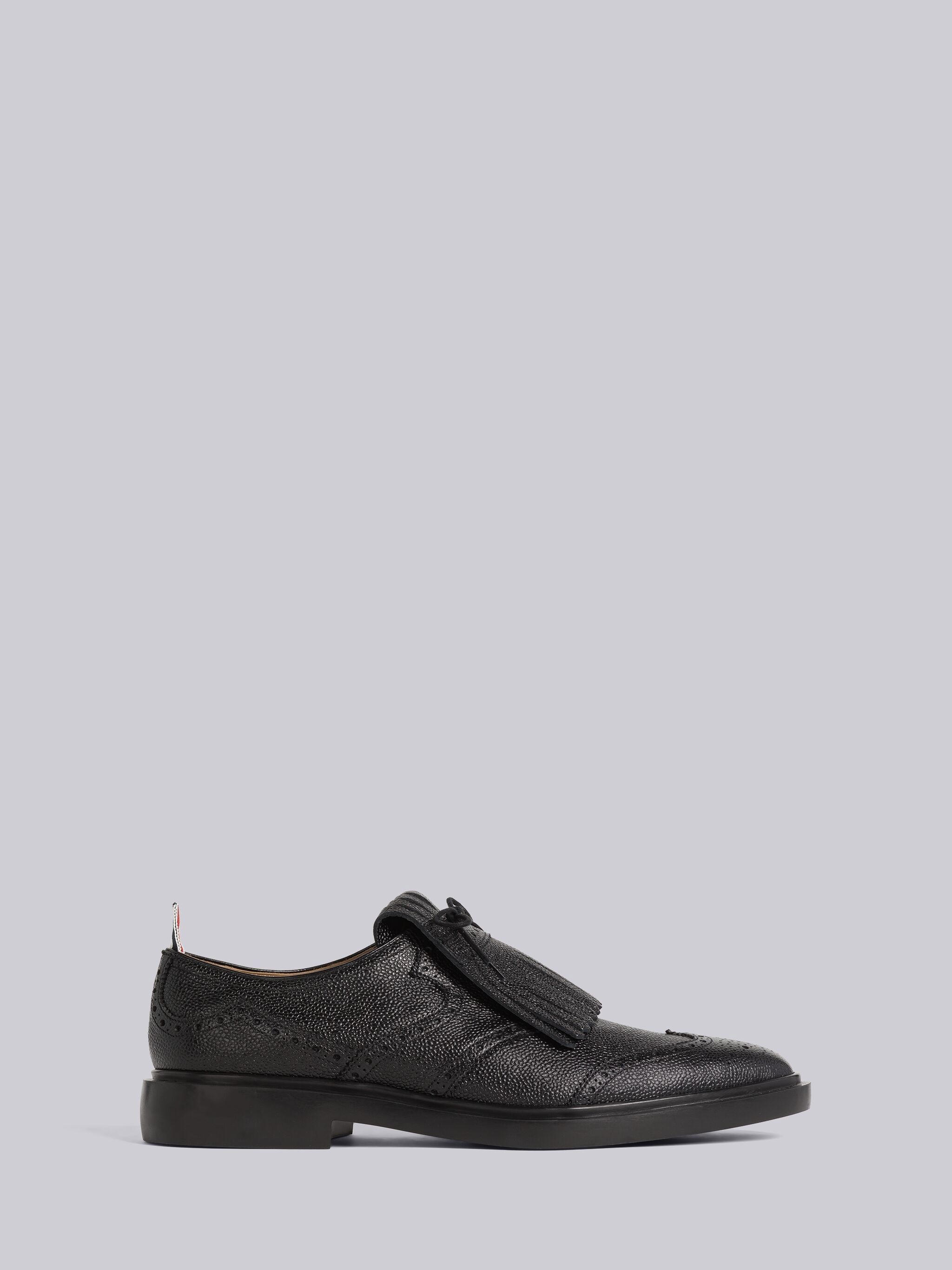 PEBBLE GRAIN LEATHER KILT WINGTIP BROGUE - 1