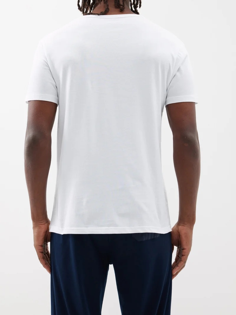 Pack of five logo-print organic-cotton T-shirts - 5
