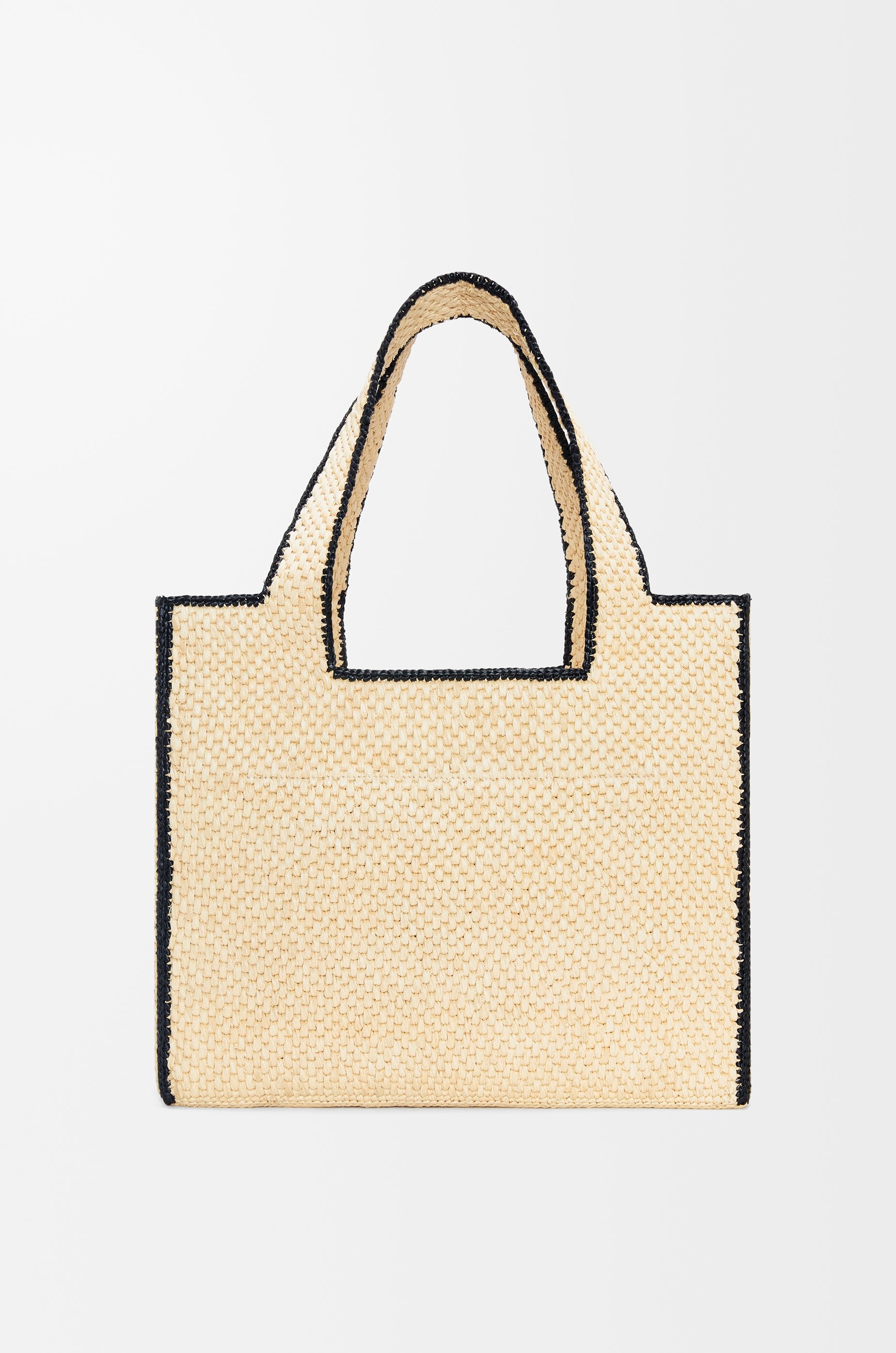 Large LOEWE Font Tote in raffia - 6