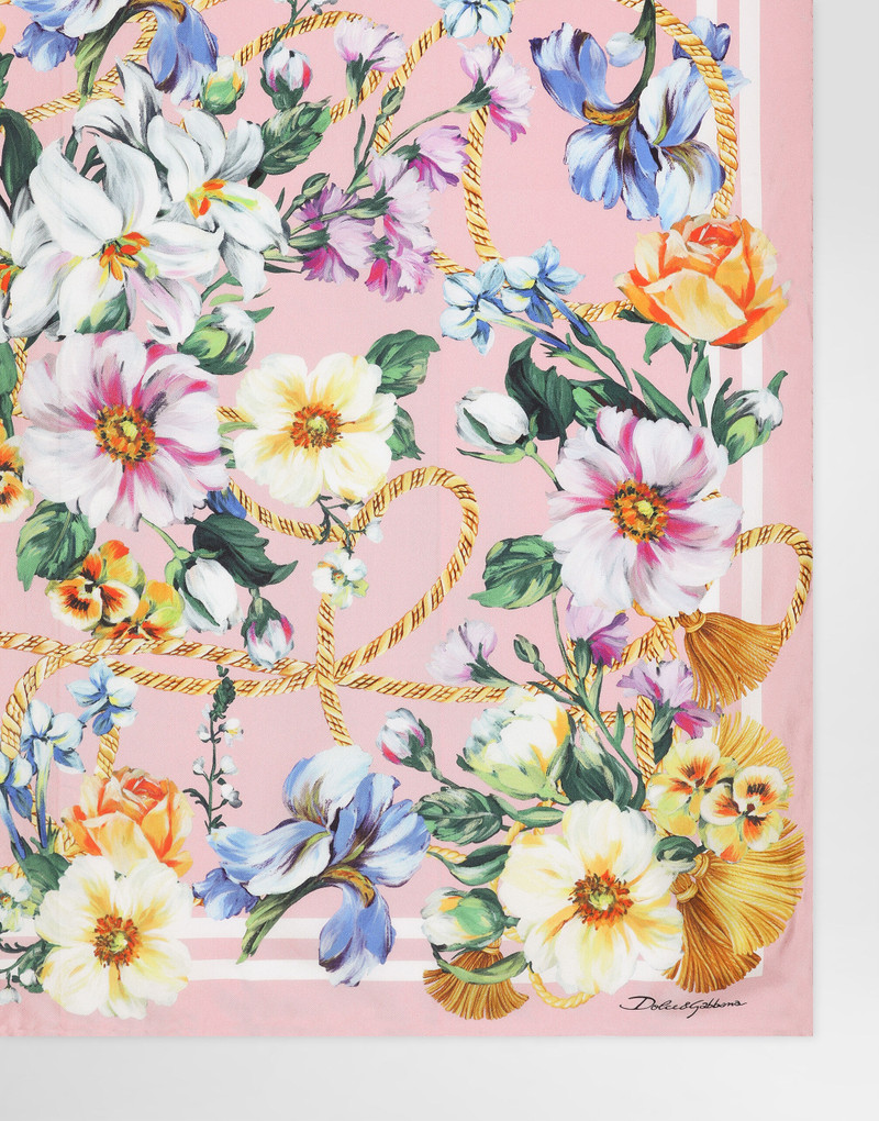 Dolce & Gabbana Floral-print silk twill foulard (90x90) outlook