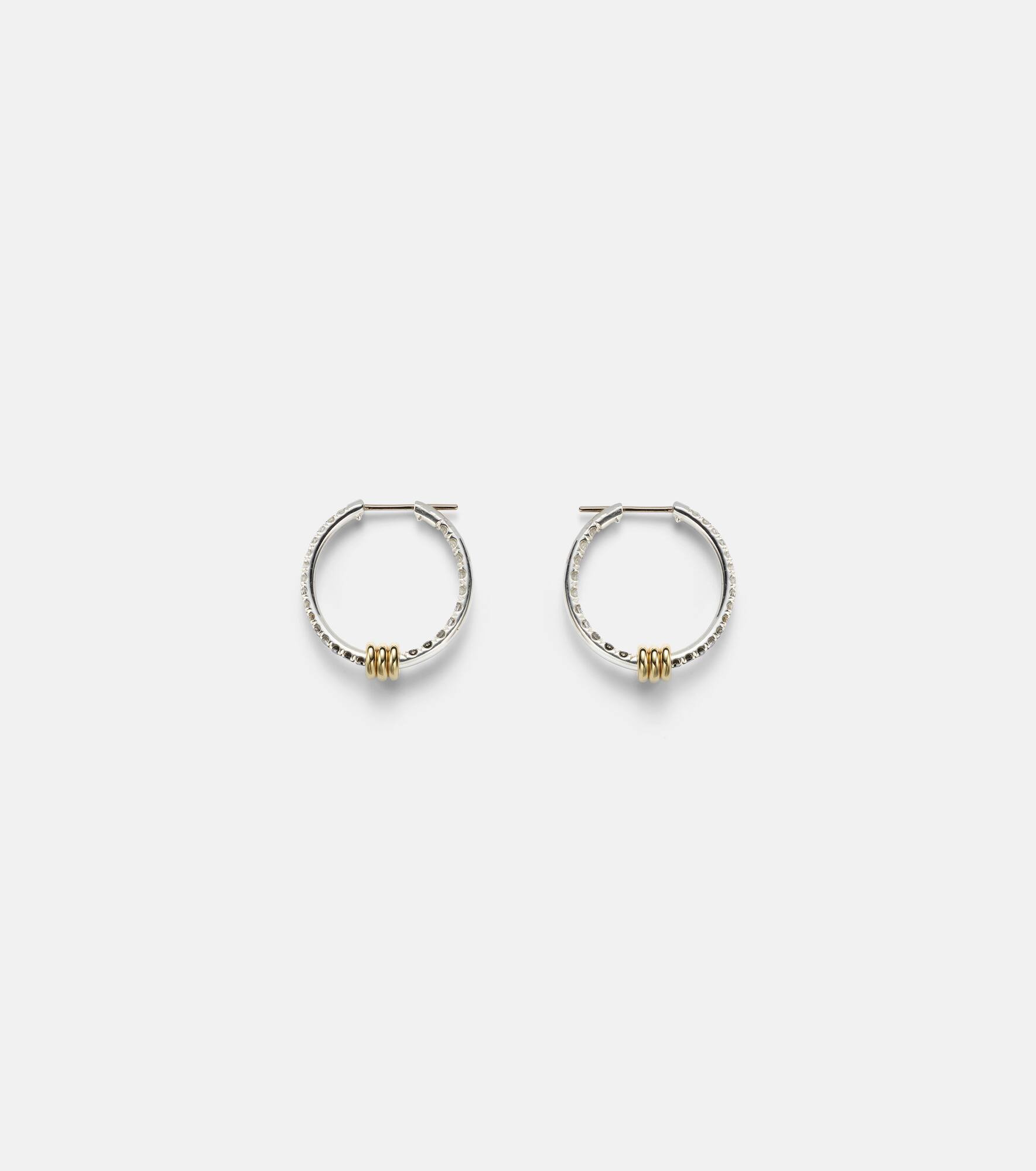 Argo Demi sterling silver and 18kt gold hoop earrings with diamonds - 4