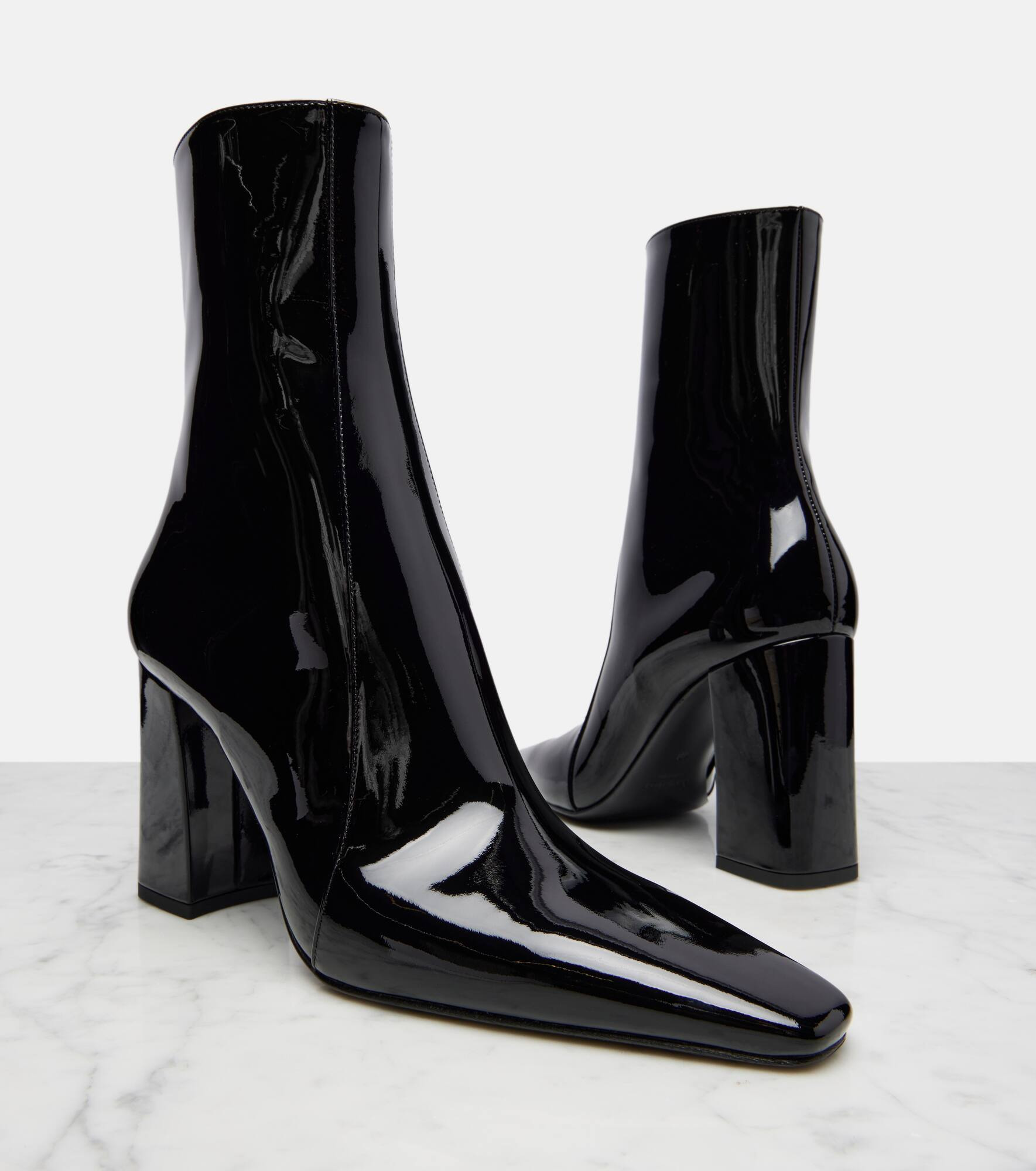 Rainer 90 patent leather ankle boots - 5