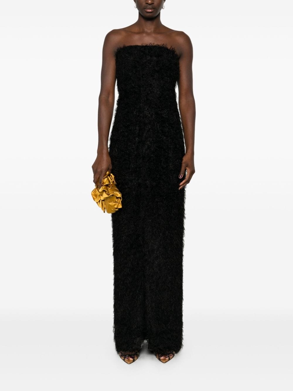 strapless fil-coupé dress - 2